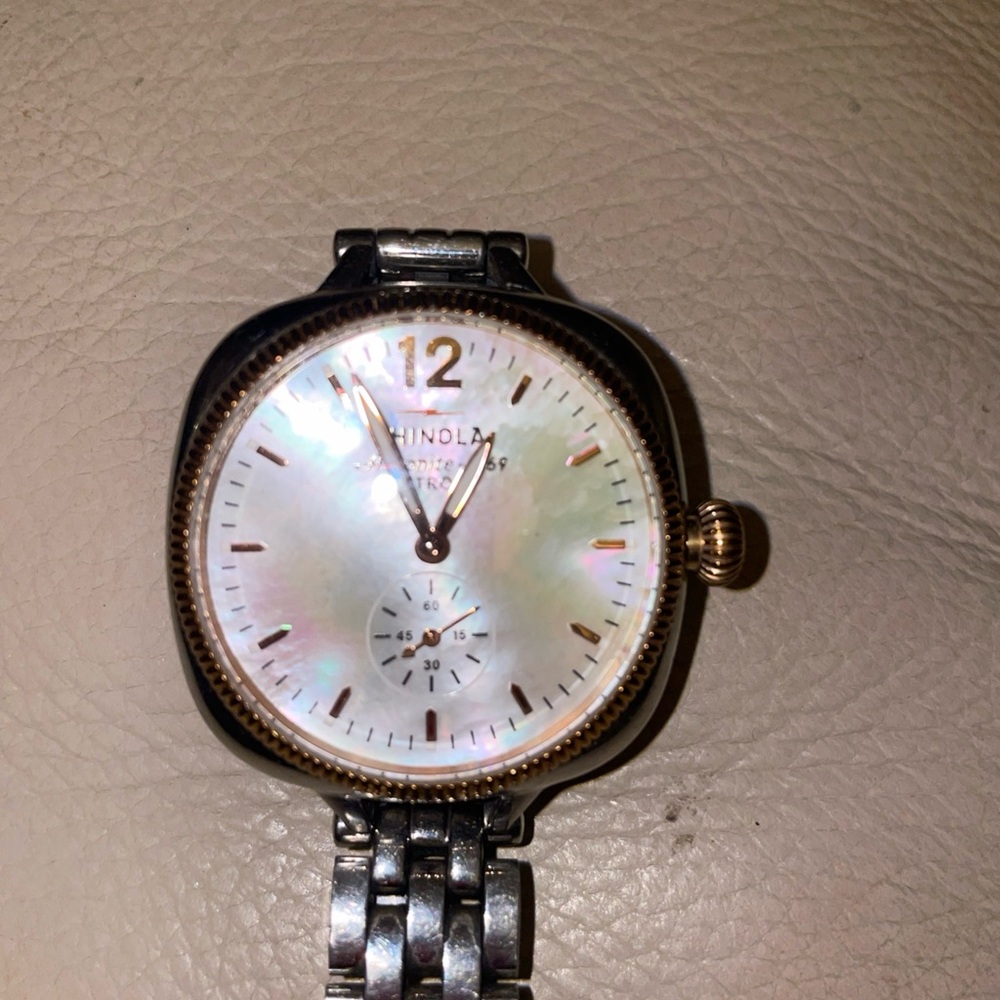 Shinola Women's Watch with Silver and Gold Accents